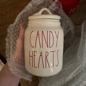Rae Dunn candy hearts canister